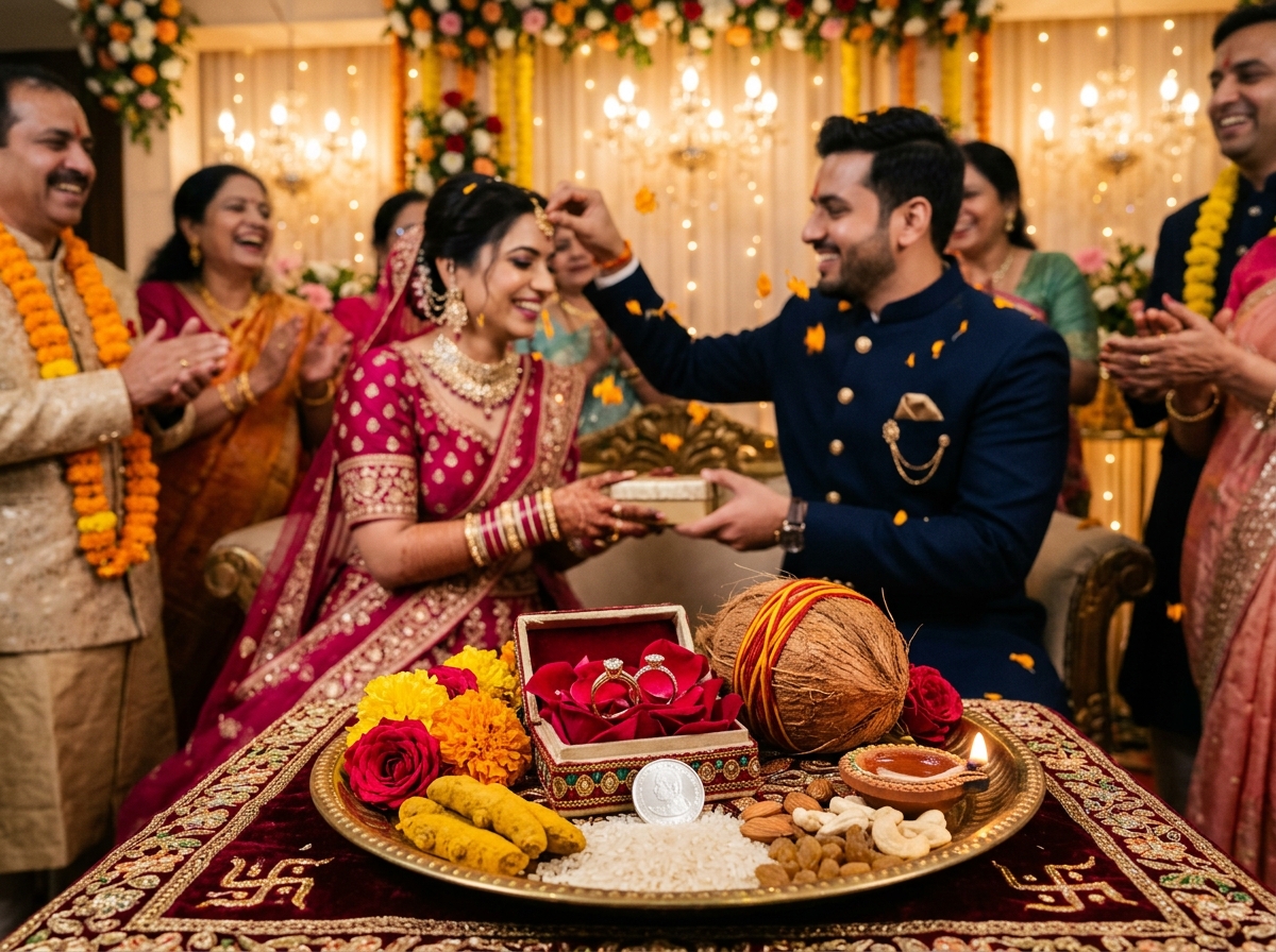 Engagement & Roka Puja by Hindi Pandit in Bangalore